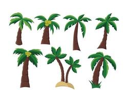 gráficos vectoriales de palmera en fondo blanco vector