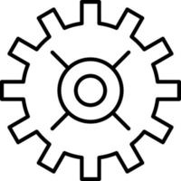 Cogwheel Line Icon vector