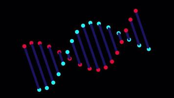 dna-vektorbewegung mit alphakanal 4k auflösung.dna-schleife animiert.dna-strang rotierend video