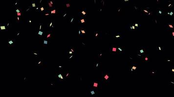 Multi color Confetti animation with alpha channel.Confetti festival background video