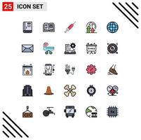 25 Creative Icons Modern Signs and Symbols of product method text management needle Editable Vector Design Elements