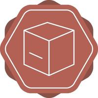 icono de línea de cubo vector