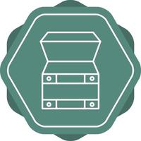 Open Treasure Box Line Icon vector