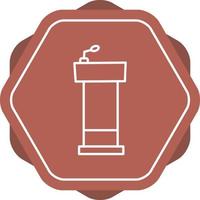 Podium Line Icon vector