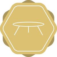 Small Table Line Icon vector