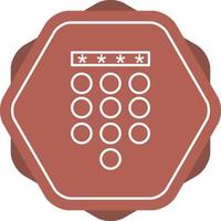 Passcode Lock Line Icon vector