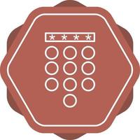 Passcode Lock Line Icon vector