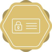 Protected Card Line Icon vector