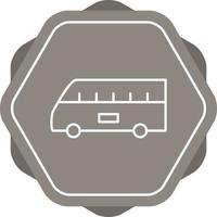 Bus on Airport Line Icon vector