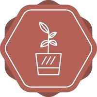 Flower Pot Line Icon vector