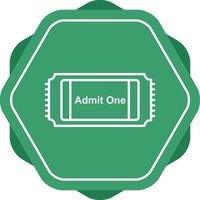 Movie Ticket Line Icon vector