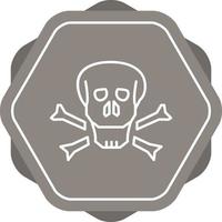 Pirate Skull Line Icon vector