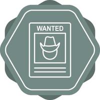 Wanted Poster Line Icon vector