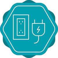 Plug and Socket Line Icon vector