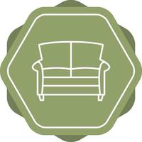 Double Sofa Line Icon vector