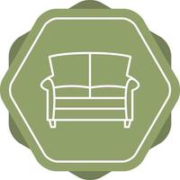 Double Sofa Line Icon vector