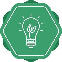 Eco friendly Bulb Line Icon vector