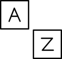 Alphabet Line Icon vector