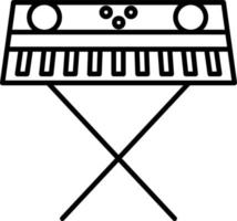 icono de línea de piano vector