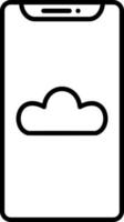 Cloud Storage Line Icon vector