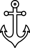 Anchor Line Icon vector