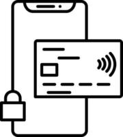 Secure Transactions Line Icon vector