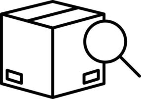 Find Package Line Icon vector