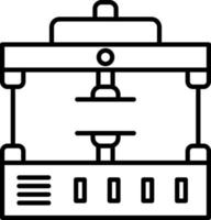 Machine Press Line Icon vector