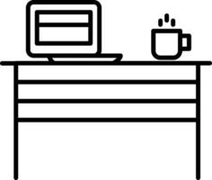 Decoration Table Line Icon vector