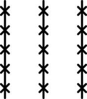 Pointed Wire Line Icon vector
