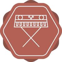 icono de línea de piano vector