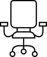 Office Chair Line Icon vector