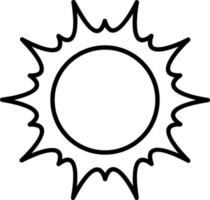 icono de línea de sol vector