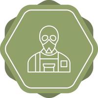 Gas Mask Line Icon vector