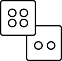 Dice Line Icon vector