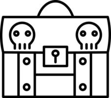 Treasure Chest Line Icon vector