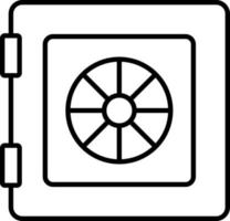 Vault Line Icon vector