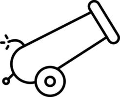 Cannon Line Icon vector