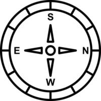 Compass Line Icon vector