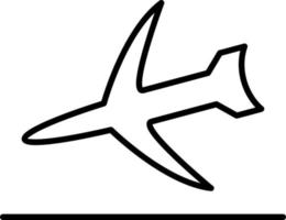 icono de línea de aterrizaje de vuelo vector