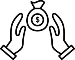 Secure Money Line Icon vector