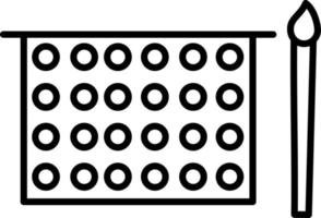 icono de línea de paleta vector