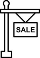 Sale Sign Line Icon vector