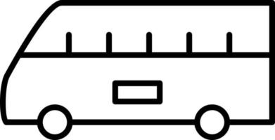 autobús en el icono de la línea del aeropuerto vector