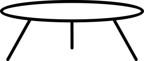 Small Table Line Icon vector