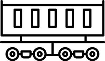 Wagon Line Icon vector