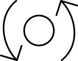 Synchronization Line Icon vector