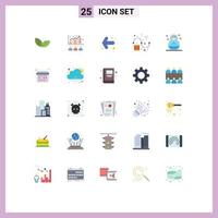 grupo de 25 signos y símbolos de colores planos para niños diseño de stock de bebé elementos de diseño vectorial editables creativos vector