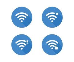 conjunto de iconos de señal inalámbrica y wifi. colección de plantillas de iconos inalámbricos y wifi