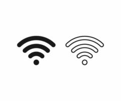 icono inalámbrico y wifi, signo, símbolo. vector